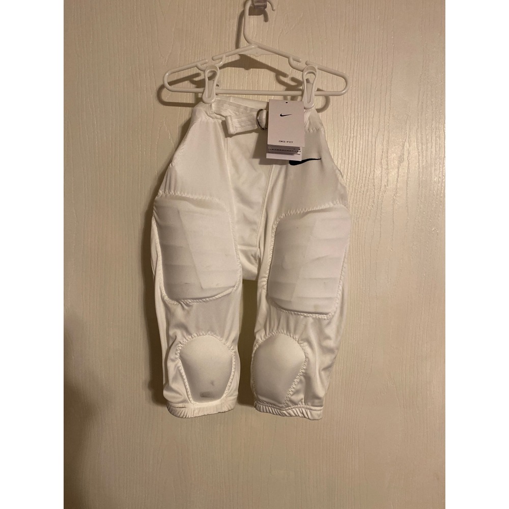Nike Dri-FIT Boys Football Pants White Integrated Pads Small NWT 0473